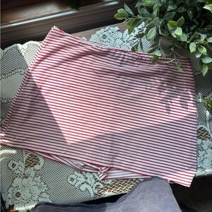 Red and White Striped Pencil Skirt w/ built in shorts!